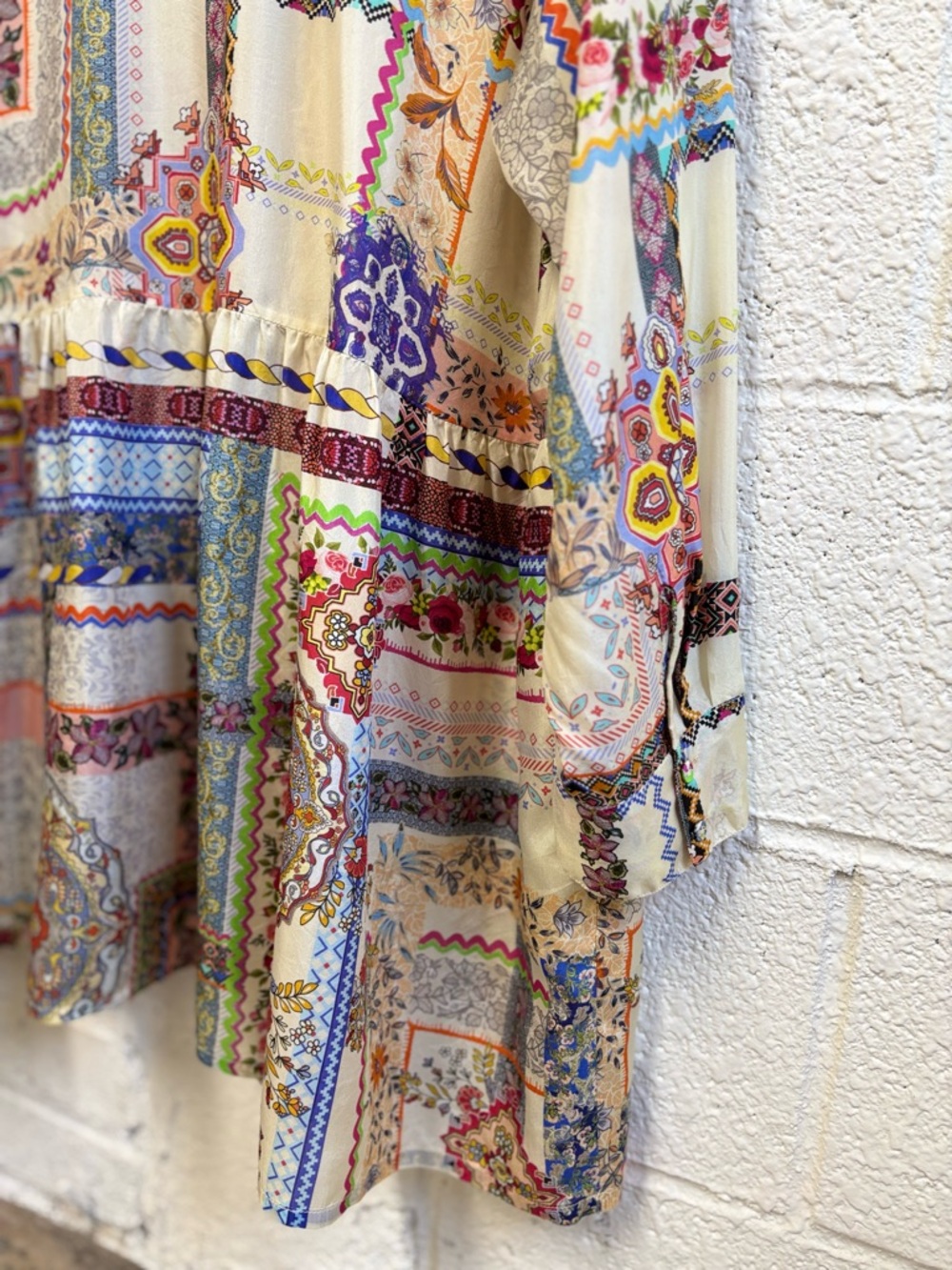 Johnny Was Stano Monroe Patchwork Printed Tunic - Picture 8 of 10